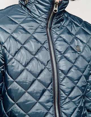 G Star G-Star Quilted Jacket Meefic Nylon Concealed Hood