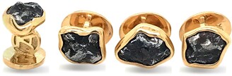 Jorge Adeler Men's Iron Meteorite 18k Gold Stud Set