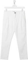 Thumbnail for your product : Paolo Pecora Kids TEEN mid-rise straight chinos
