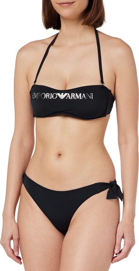 ビキニ EMPORIO ARMANI Women Swimsuit EW000806AF12193FC041 BLACK EMPORIO ARMANI Чорний купальник
