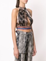 Thumbnail for your product : AMIR SLAMA Silk Cropped Top