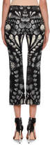 Thumbnail for your product : Alexander McQueen Cabinet Shell Print Kickback Crop Pants