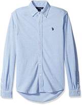 Thumbnail for your product : U.S. Polo Assn. Men's Long Sleeve Slim Fit Birdseye Pique Button Down Sport Shirt