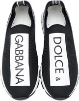 Thumbnail for your product : Dolce & Gabbana Children Logo Slip-On Sneakers