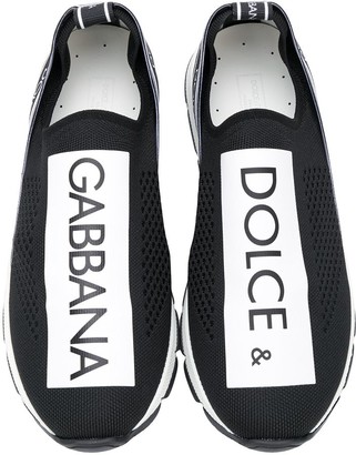 Dolce & Gabbana Children Logo Slip-On Sneakers