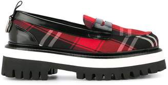 MSGM tartan platform loafers