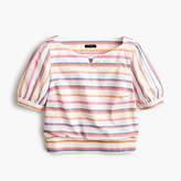 Thumbnail for your product : J.Crew Tall cropped cinched-waist top in sorbet stripe