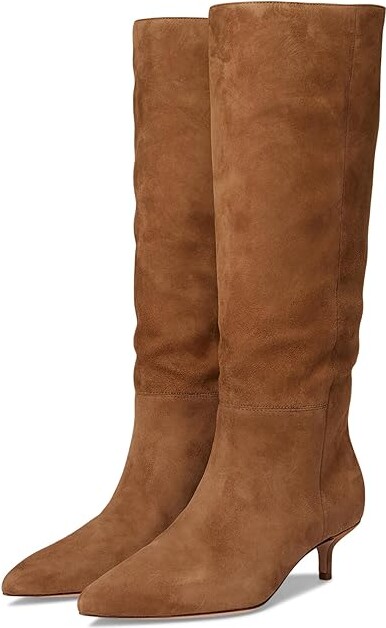 Veronica Beard Lisa 45 Tall Shaft Pull On Tall Boots Women's Boots Hazelwood : 8 M, Suede