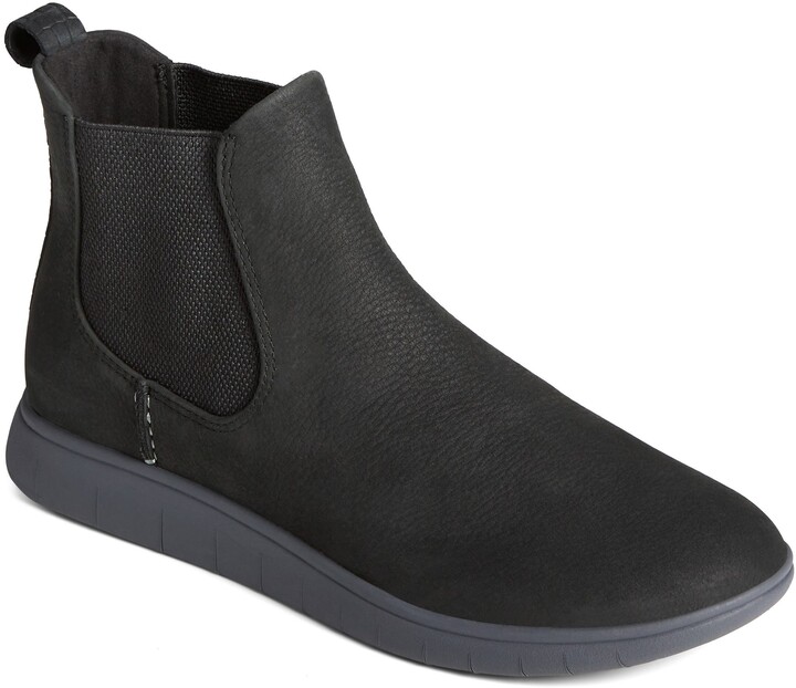 Sperry Womens/Ladies Coastal Plushwave Leather Chelsea Boots (Black) -  ShopStyle