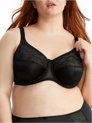 Elomi Women's Plus Size Molly Stretch Lace Underwire Nursing Bra, Black,  42F at  Women's Clothing store