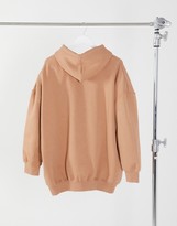 Thumbnail for your product : Il Sarto Petite oversized hoodie dress in tan