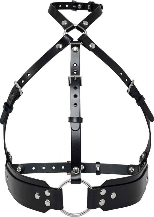 Haute Cuir Black Overbust Leather Harness