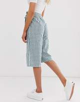 Thumbnail for your product : Pimkie gingham cropped pants in multi