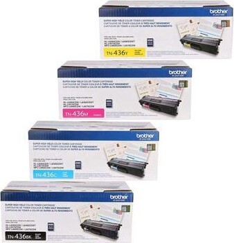 Brother Tn-436 Super High Yield Toner Cartridge Set (6,500 Yield)