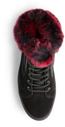 Cougar Danica Sneaker Boot with Genuine Rabbit Fur Trim