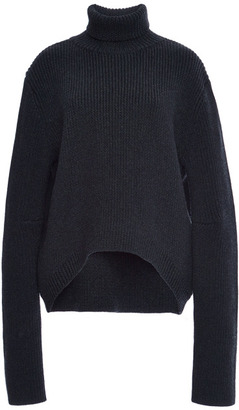 Ellery Mia High Collar Cropped Jumper Charcoal