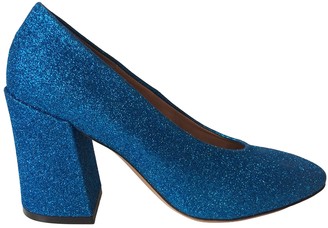 Dries Van Noten Blue Glitter Heels - ShopStyle Pumps