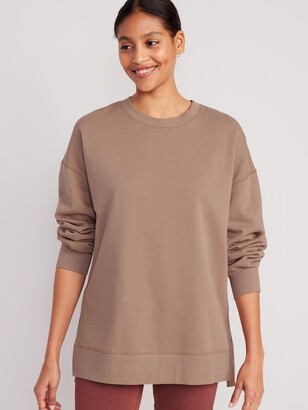 Old Navy Oversized Boyfriend Garment-Dyed Tunic Sweatshirt for Women -  ShopStyle