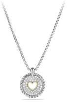 Thumbnail for your product : David Yurman Cable Collectibles Heart Charm Necklace with Diamonds and 18K Gold