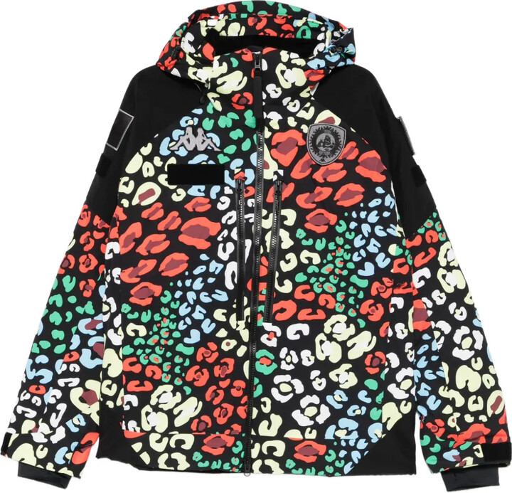 Kappa 602CG Premium leopard-print hooded ski jacket
