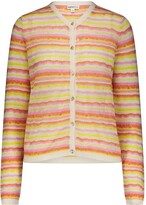 Thumbnail for your product : Minnie Rose Italian Viscose Textured Cardigan - Orange
