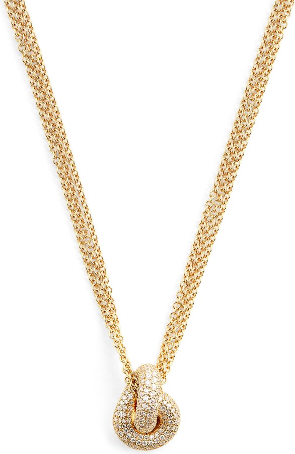 Engelbert Yellow Gold and Diamond Legacy Knot Necklace