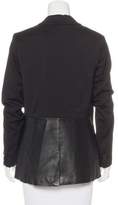 Thumbnail for your product : ICB Leather-Accented Woven Blazer