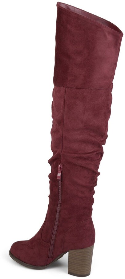 wine colored suede booties