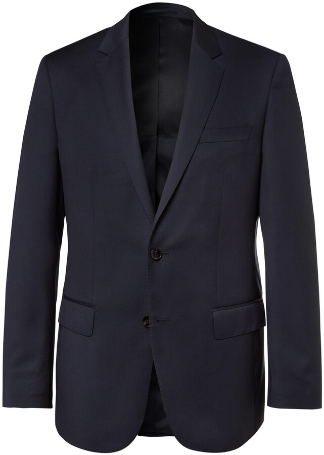 BOSS Blue Hayes Slim-Fit Super 120s Virgin Suit ShopStyle
