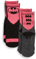 Thumbnail for your product : DC Comics 'Super Hero - Batgirl' Crew Socks (2-Pack) (Little Kid & Big Kid)