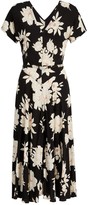 Thumbnail for your product : New York & Co. Floral-Print Short-Sleeve V-Neck Midi Dress - The NY&C Legacy Collection |