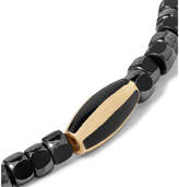 Thumbnail for your product : Luis Morais Glass Bead Enamelled Gold Bracelet - Black