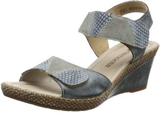 Remonte Dorndorf Women's d0454 Open Toe Sandals Blue Size: 3.5