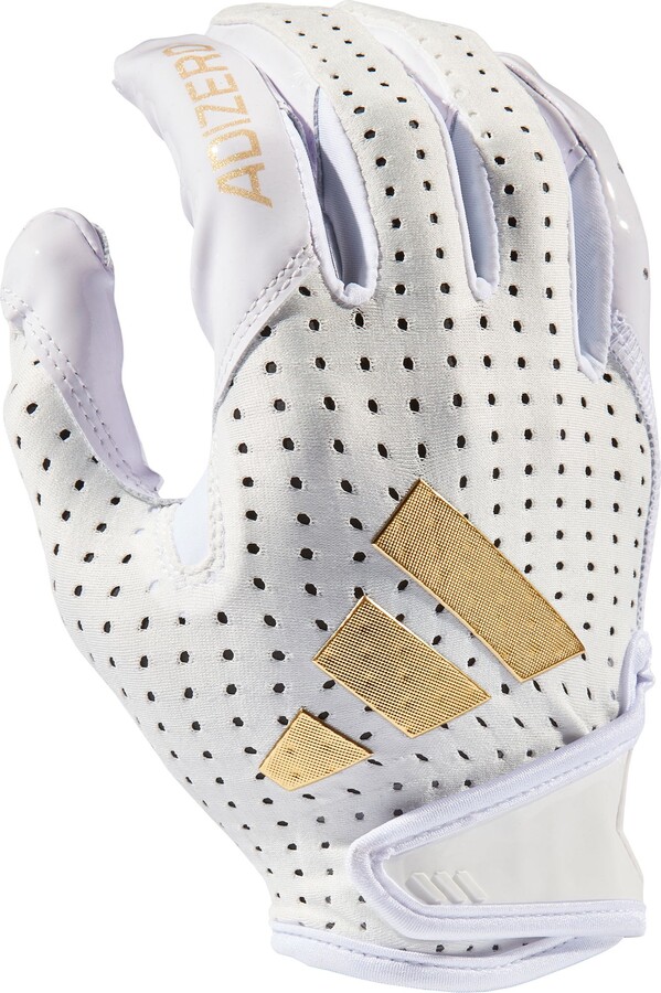 adidas Adult adiZero 14 Electric Football Gloves, Men's, Small, Black/White