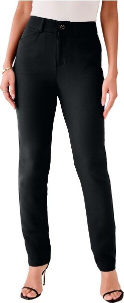 Roamans Roaman'sBi-StretchStraightLegPants-30WBlack