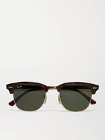 Thumbnail for your product : Ray-Ban Clubmaster Acetate And Gold-Tone Sunglasses