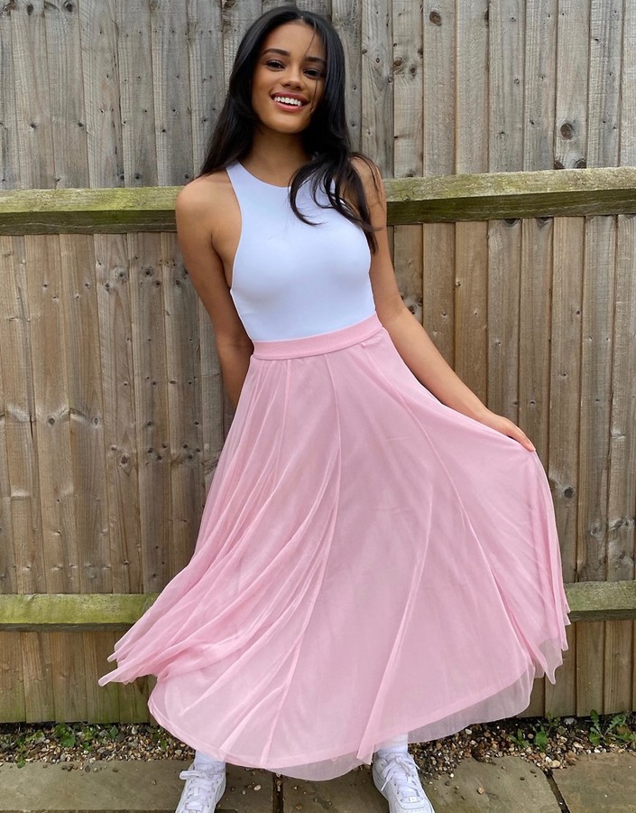 tulle midi skirt uk