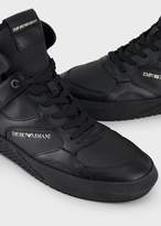 Thumbnail for your product : Emporio Armani High-Top Sneakers With Contrasting Inserts