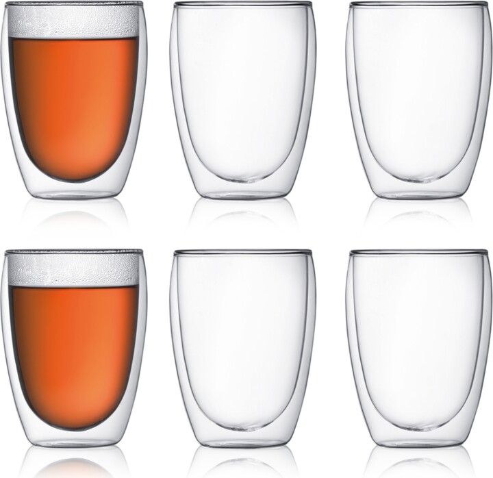 Bodum Pavina Double Wall Glasses, 12 Oz. 6 Piece Set