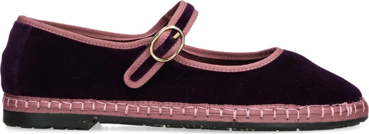 Flabelus Velvet Randle Mary Jane Flats