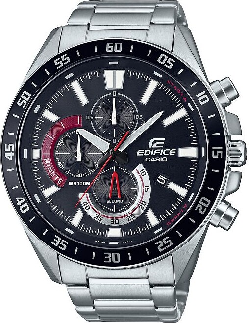 Men's Edifice Stainless Steel Chronograph Black Watch - EFV620D-1A4V