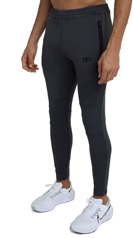 TCA Men's Rapid Quickdry Tapered Tech Training Track Pant with Zip Pockets Charcoal