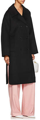 THE LOOM Women's Brushed Wool Felt Double-Breasted Coat - Black
