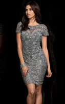 Thumbnail for your product : Scala 48777 Short Sleeved Beaded Cocktail Dress