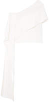 Narciso Rodriguez - One-shoulder Hammered-silk Blouse - White