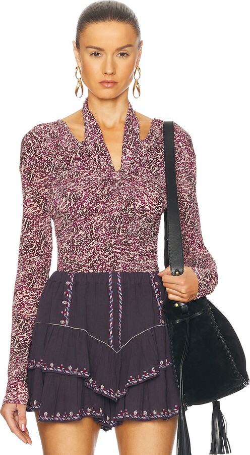 Isabel Marant Vonda Top in Purple
