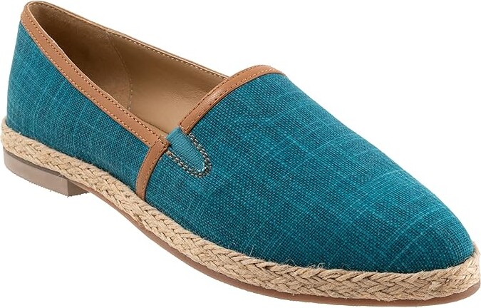 (取寄) トロッターズ レディース エステル Trotters women Estelle Aqua Canvas Trotters Estelle Women's Flat Shoes Aqua Canvas : 10 M (B)
