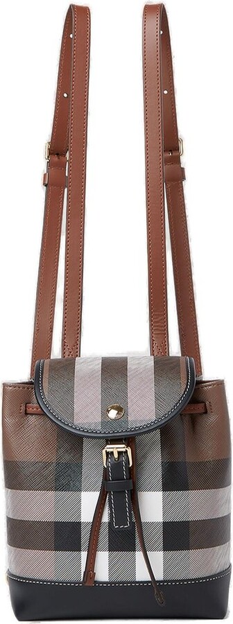 Burberry Micro Check Canvas Backpack