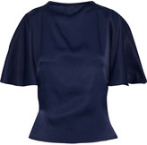 Thumbnail for your product : Les Héroïnes The Frida Cutout Ruched Satin Top