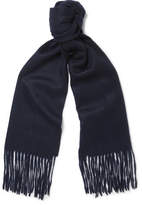 Thumbnail for your product : Mulberry Fringed Brushed-Cashmere Scarf